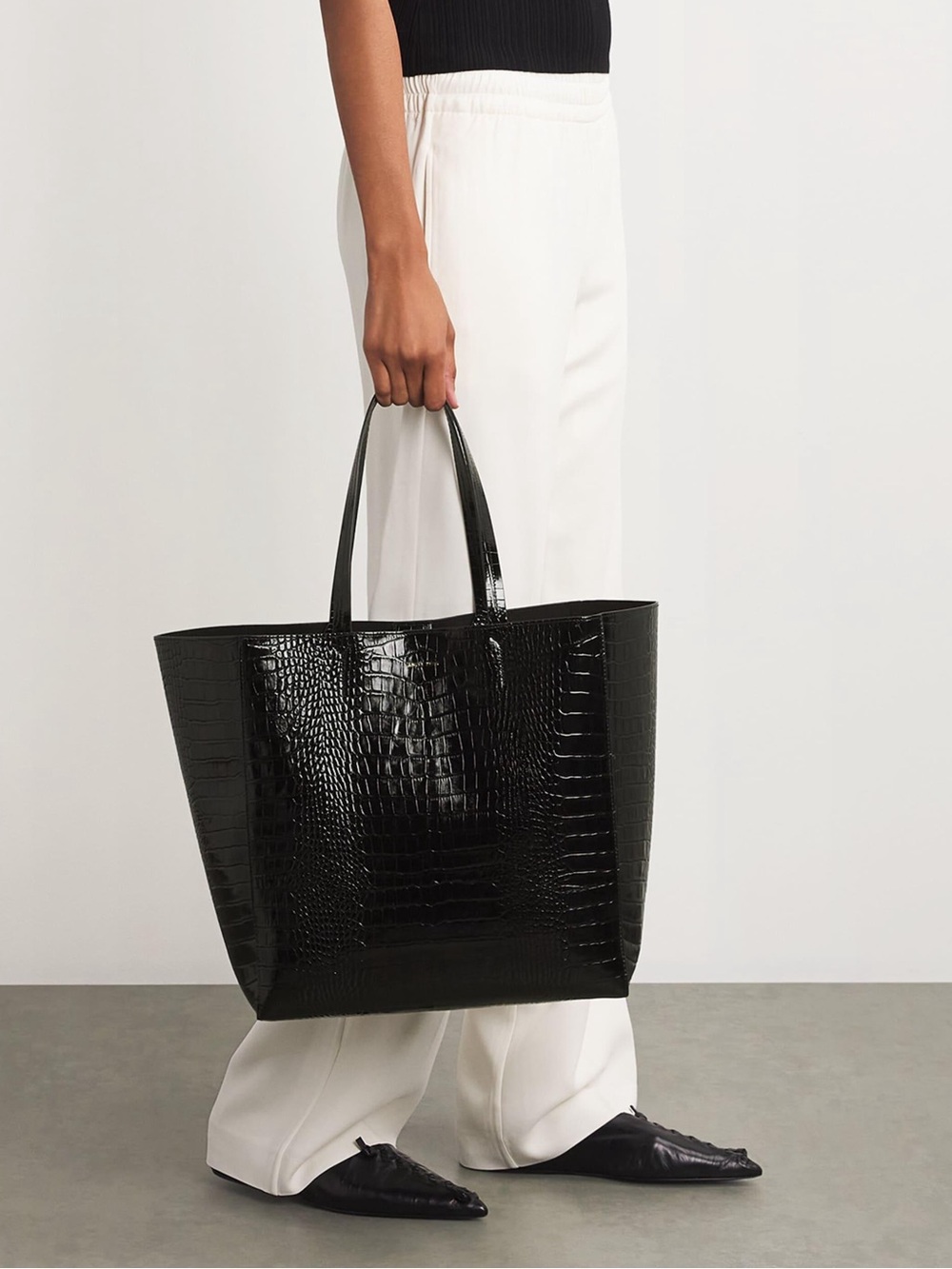 Anine Bing | Embossed Leather Elly Tote Bag MSRP $650